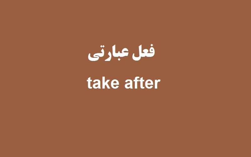 کاربرد و معنی take after چیست؟ - زبانشناس
